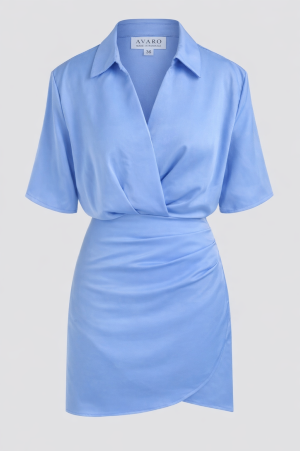 Rochie AVARO tip cămașă cu detaliu petrecut în talie